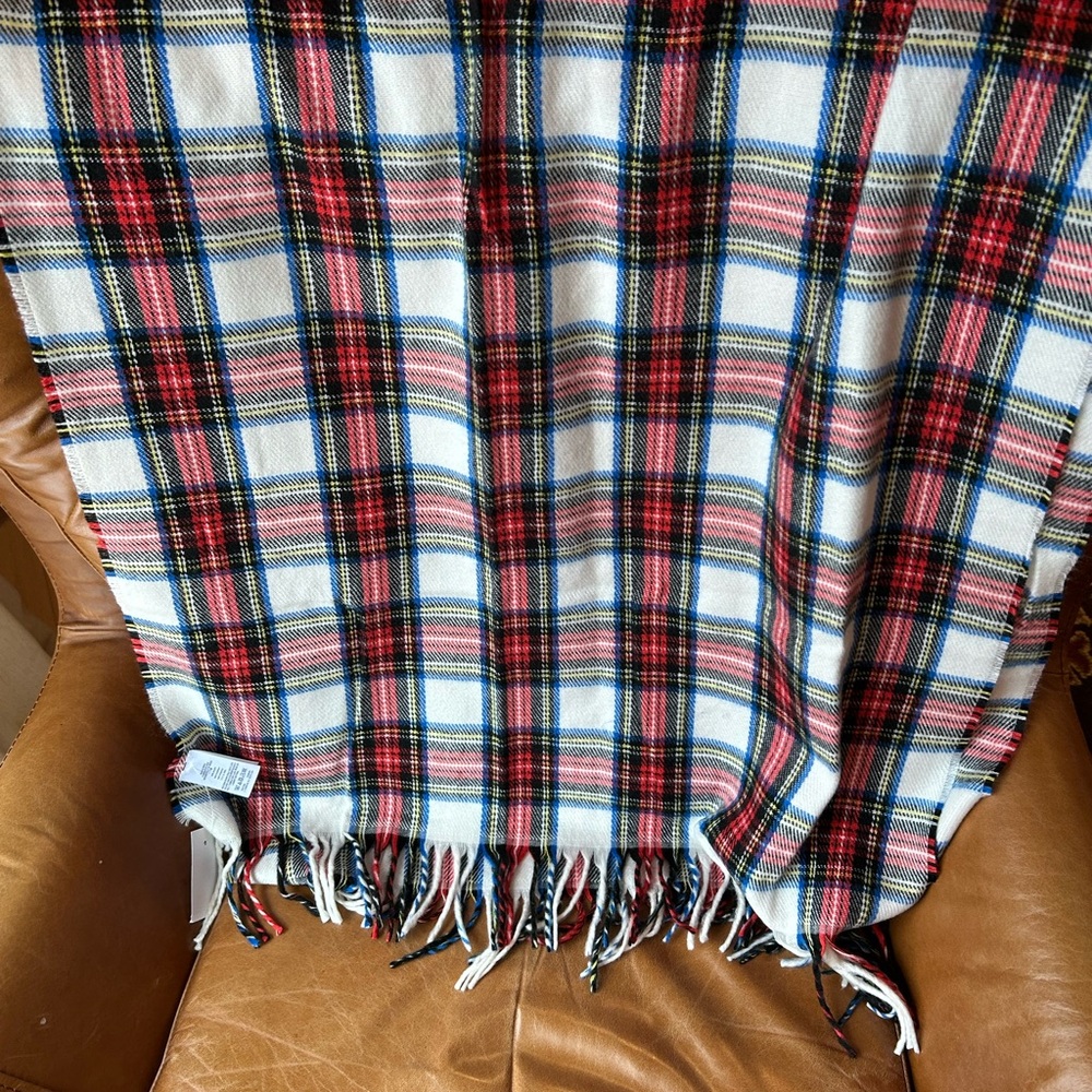 NWT J Crew Tartan Plaid Blanket Scarf